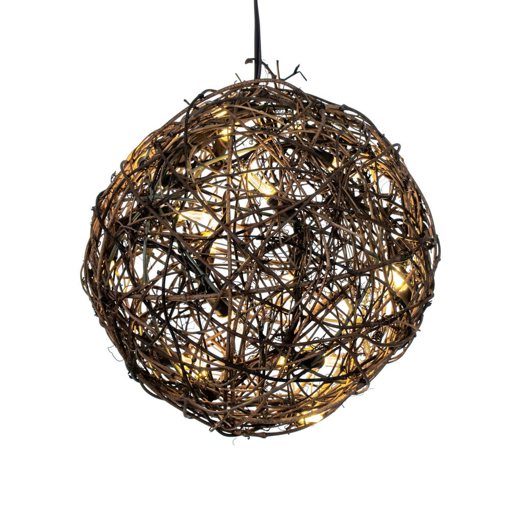 60Lt x 3Pc 8-10-12" LED Rattan Ball Set