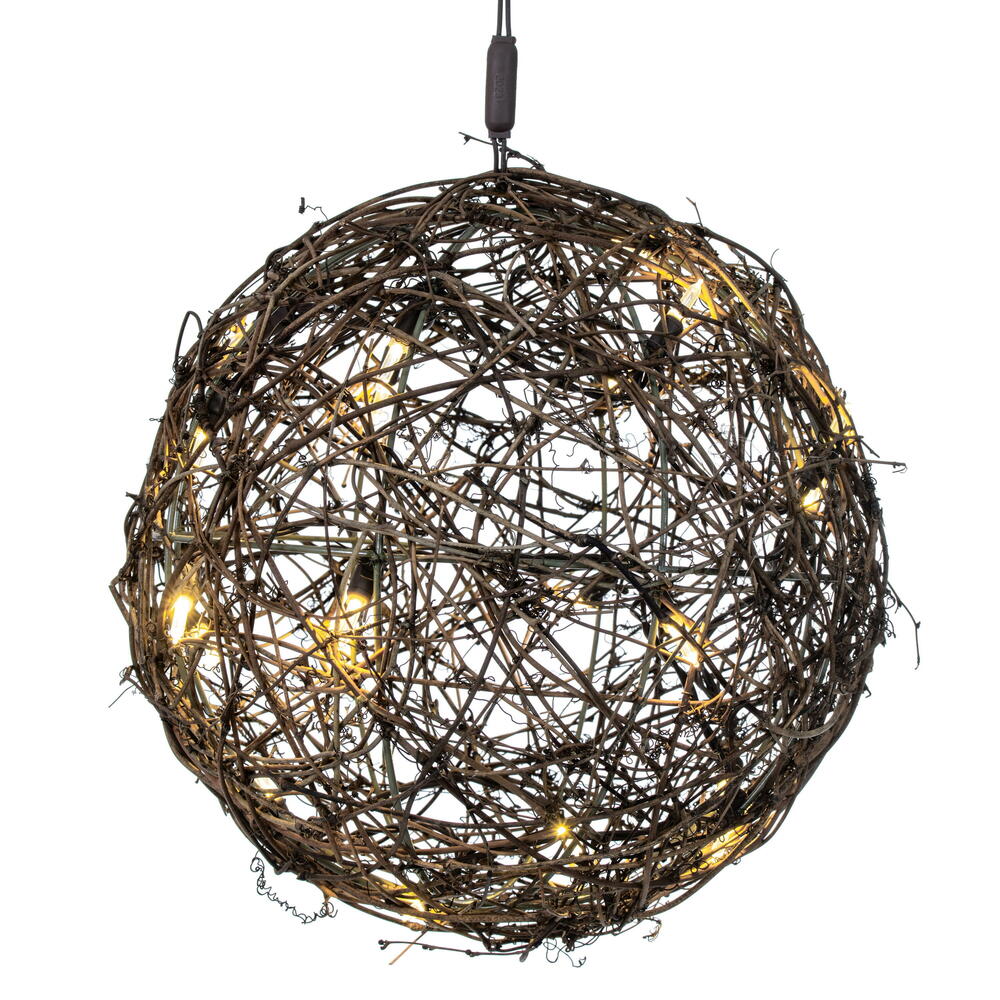 60Lt x 3Pc 8-10-12" LED Rattan Ball Set