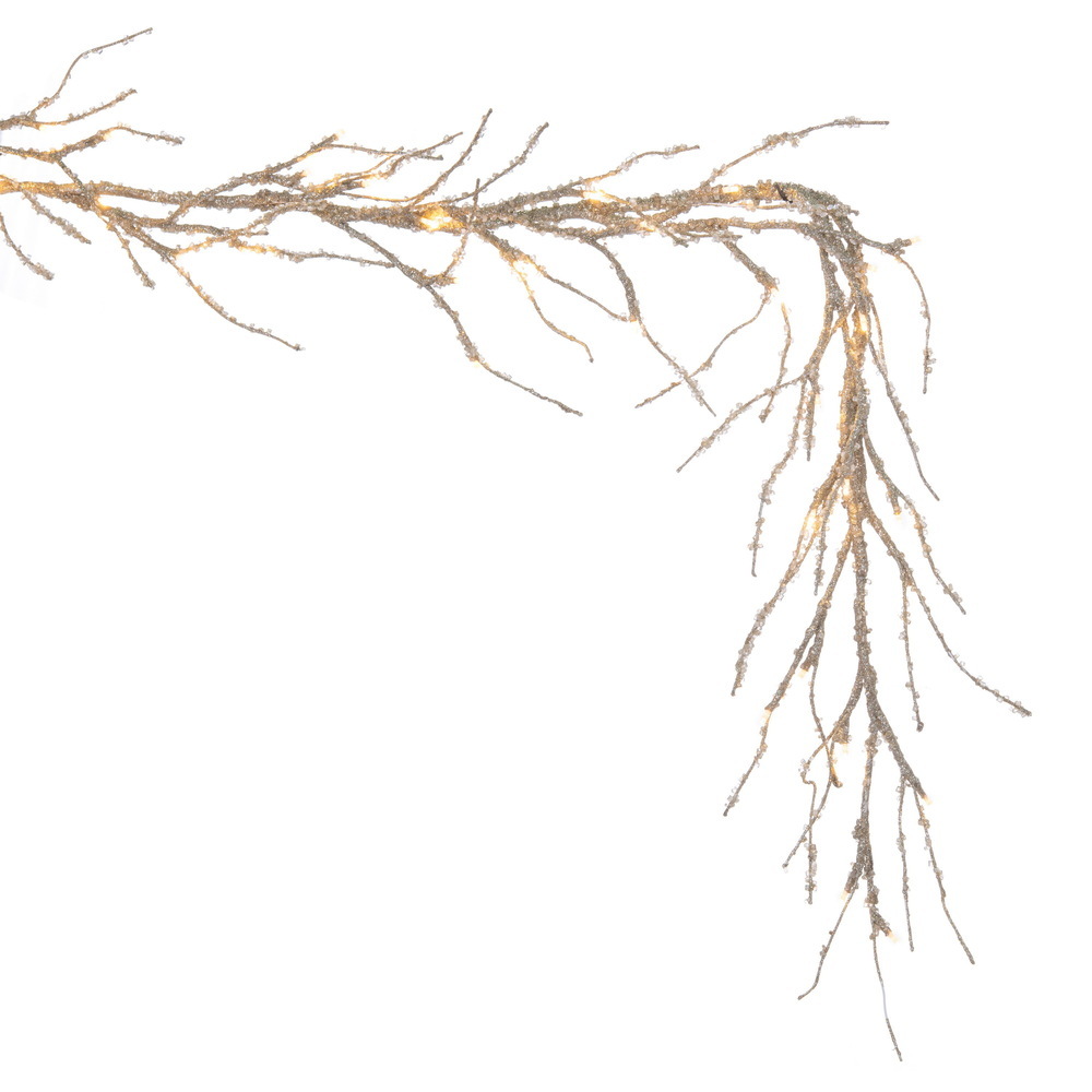 Vickerman 6' Icy Sugar Glitter Twig Garland