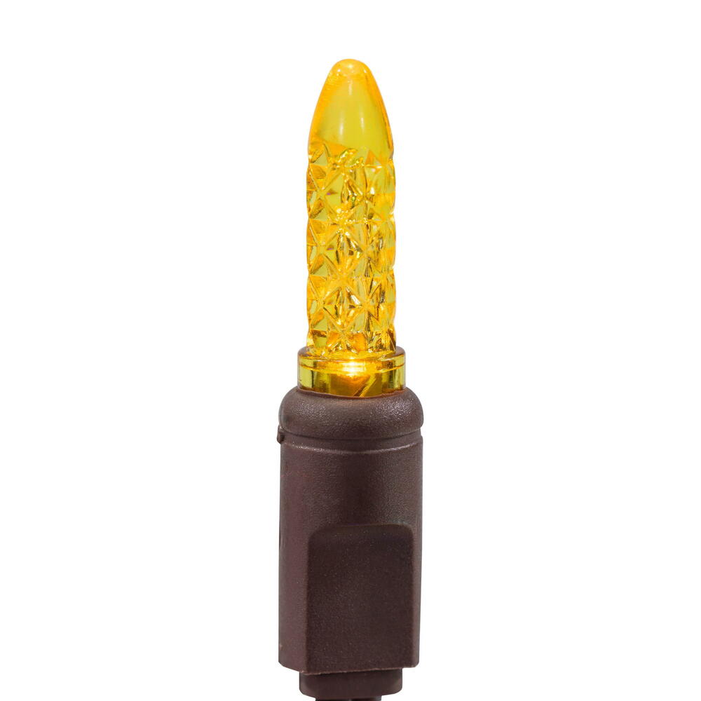 Vickerman 70 M5 Faceted LED Light Christmas Light Strand, Brown Wire