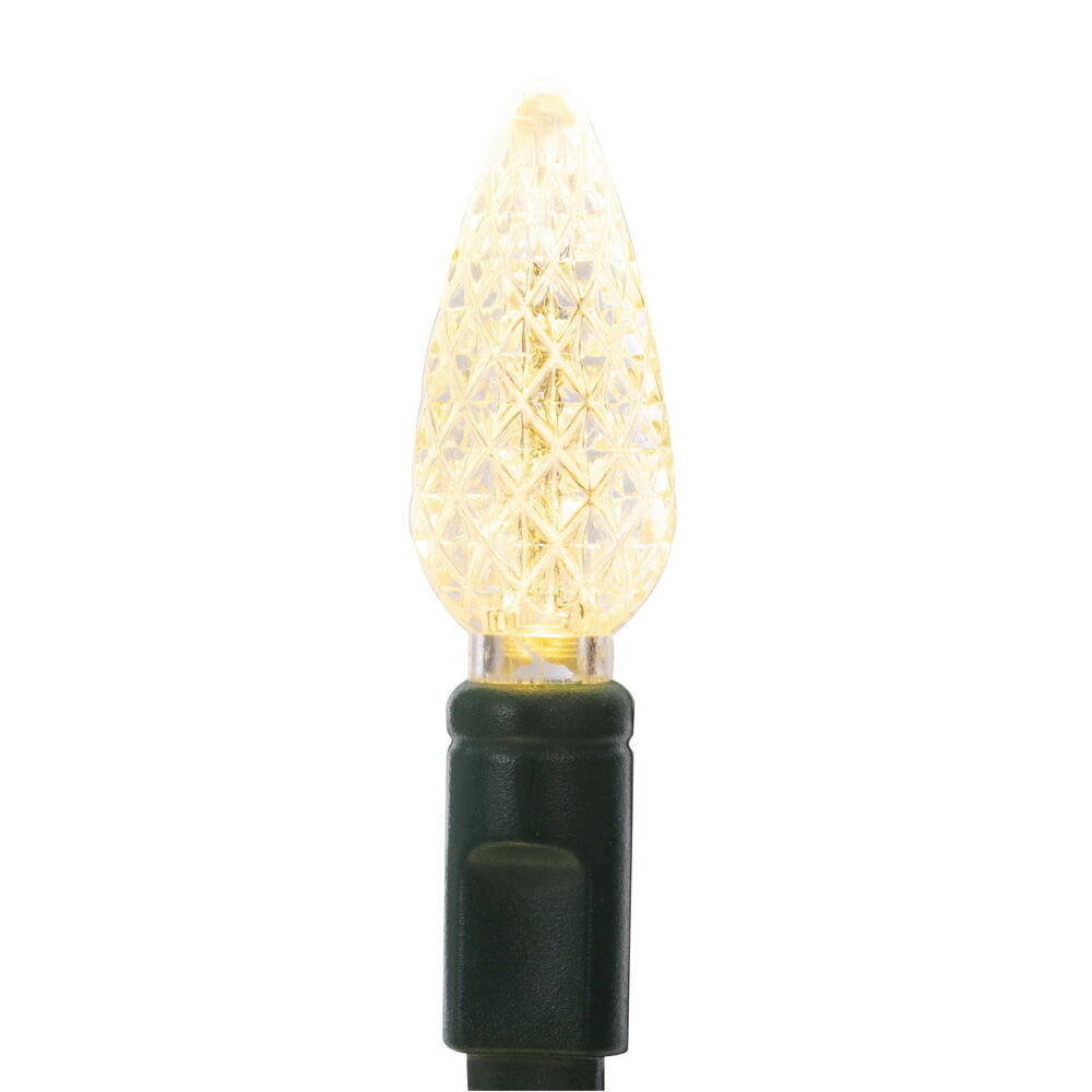 Vickerman C6 LED Green Wire Single Mold Christmas Light Set
