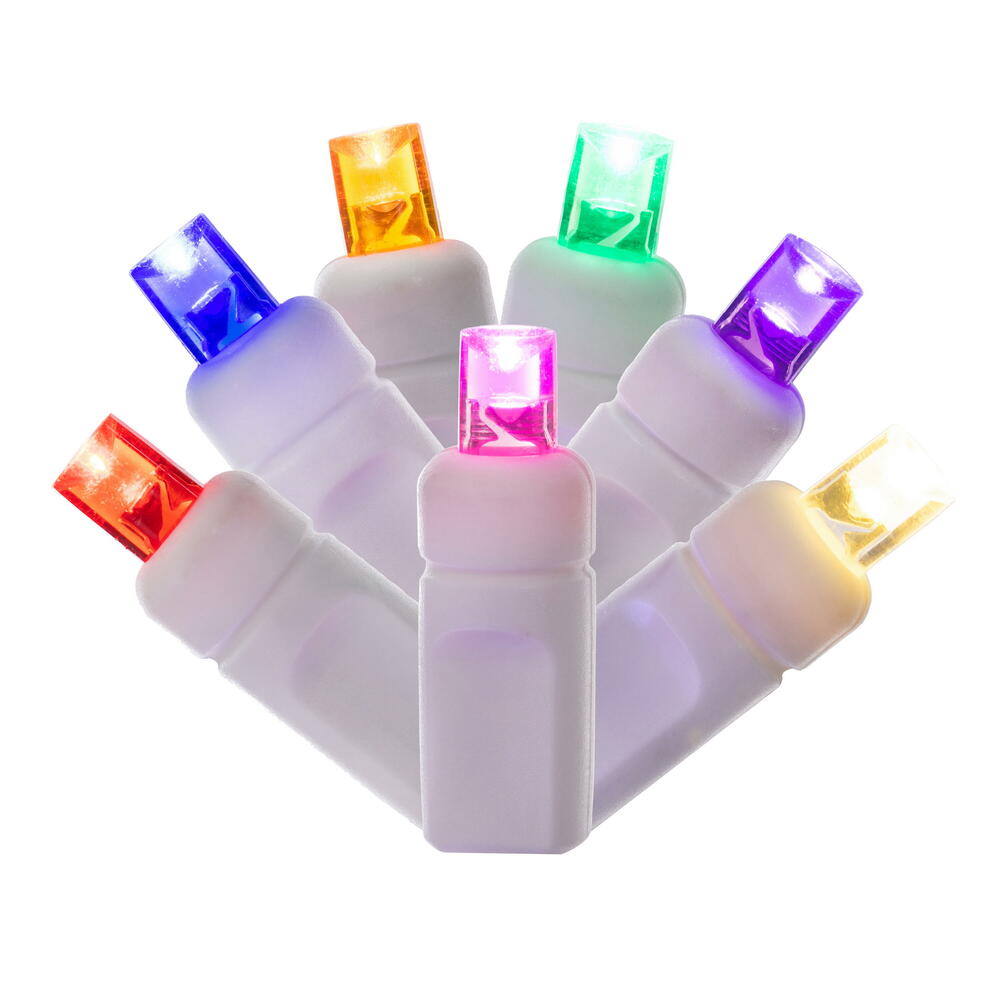 Vickerman Single Mold Wide Angle White Wire LED Christmas light set