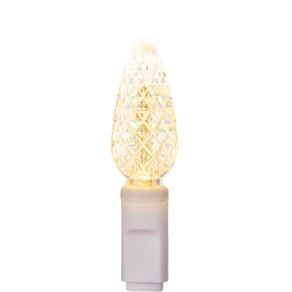 Vickerman C6 LED White Wire Single Mold Christmas Light Set