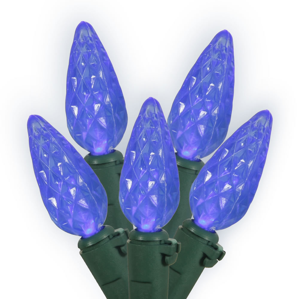 Vickerman C6 LED Green Wire Single Mold Christmas Light Set