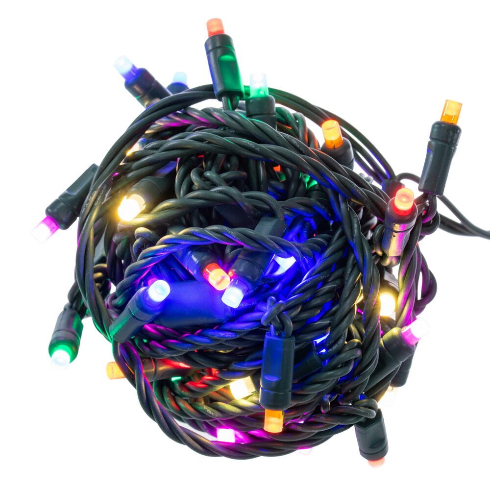 Vickerman Single Mold Wide Angle LED Coaxial Christmas Light Set, Poly Bag