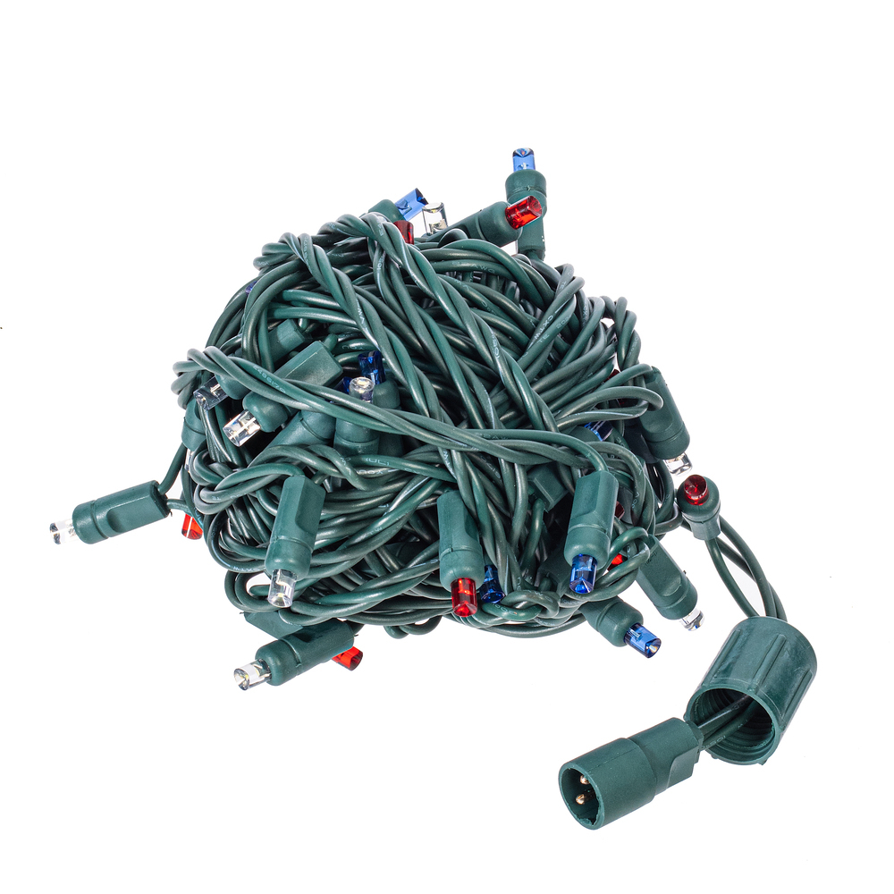 Vickerman Single Mold Wide Angle LED Coaxial Christmas Light Set, Poly Bag
