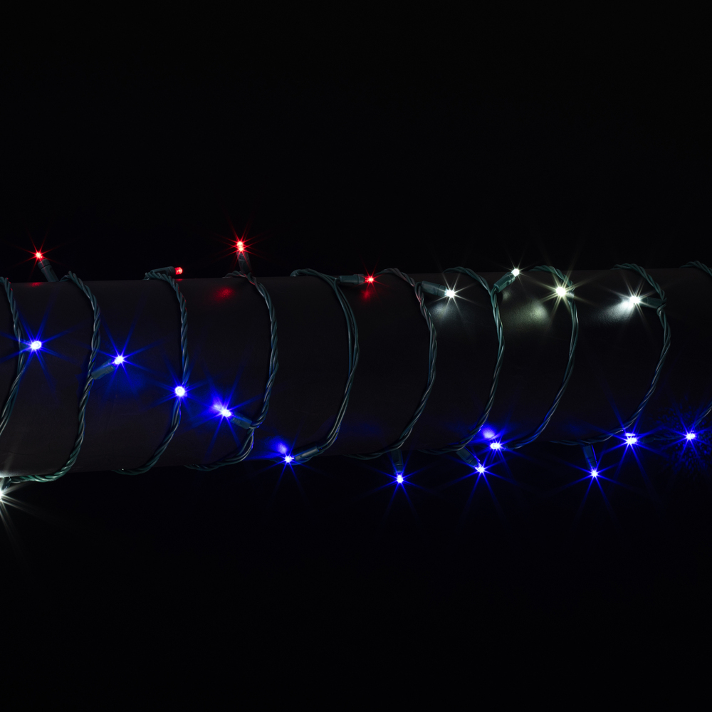 Vickerman Single Mold Wide Angle LED Coaxial Christmas Light Set, Poly Bag