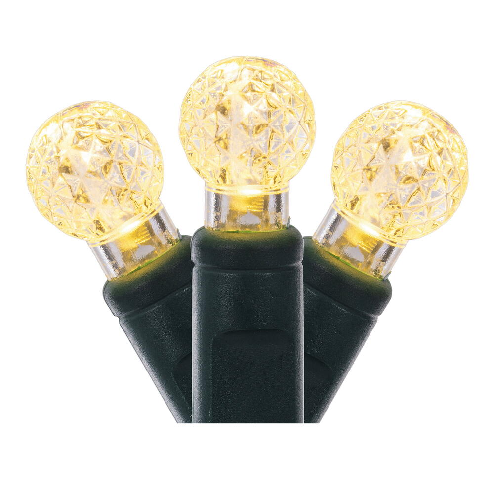 Vickerman Single Mold G12 Berry Green Wire LED Christmas Light Set, Poly Bag