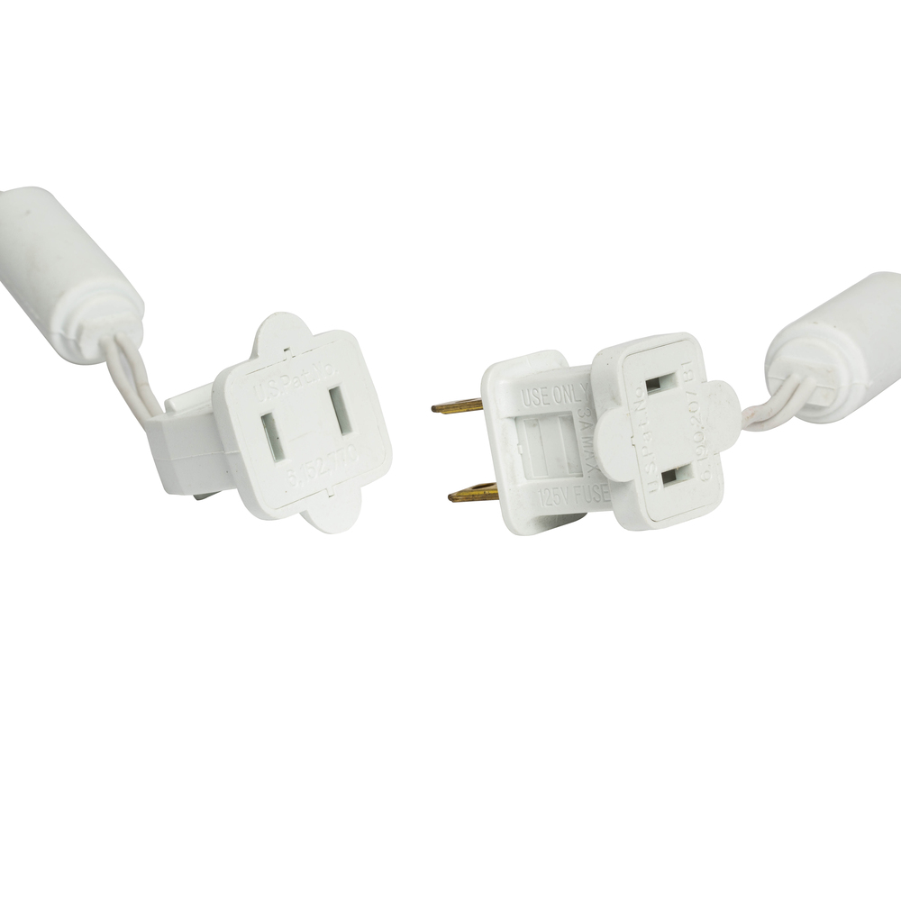 Vickerman Single Mold Wide Angle White Wire LED Christmas light set, Poly Bag