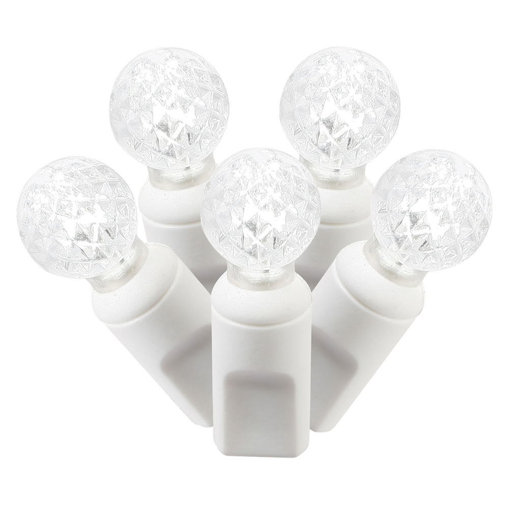 Vickerman Single Mold G12 Berry White Wire LED Christmas Light Set