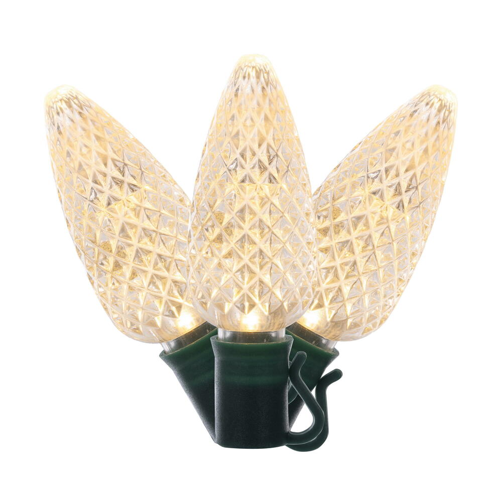 Vickerman Single Mold C9 LED Christmas Light Set 16' Green Wire