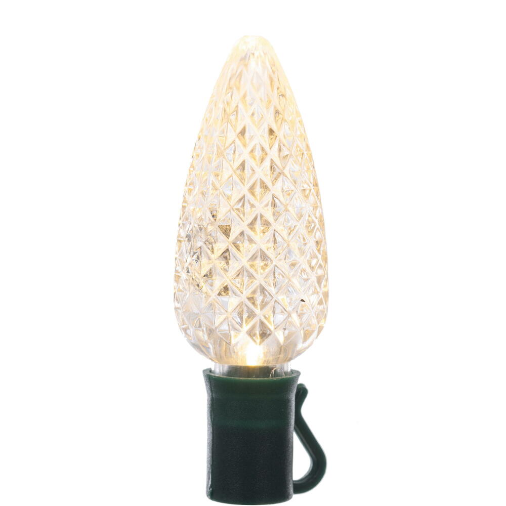 Vickerman Single Mold C9 LED Christmas Light Set 16' Green Wire