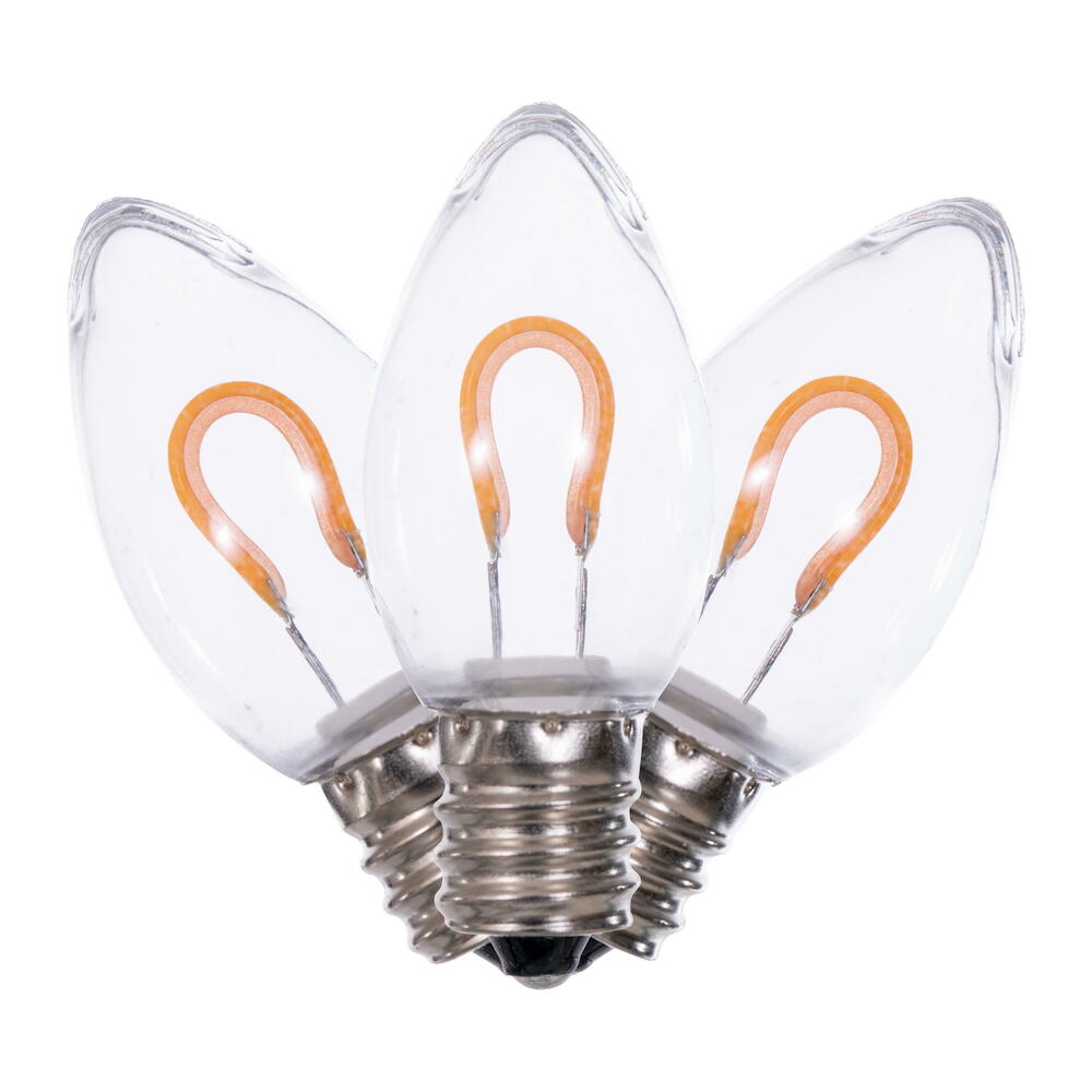 Vickerman C7 Transparent U-Shaped Filament Bulb, 25/Bag.