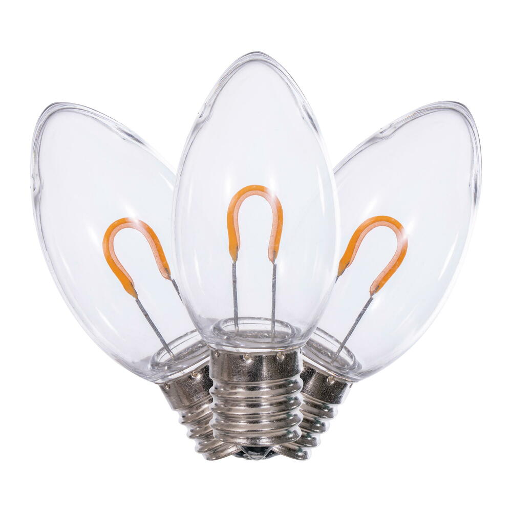 Vickerman C9 Transparent U-Shaped Filament Bulb, 25/Bag.