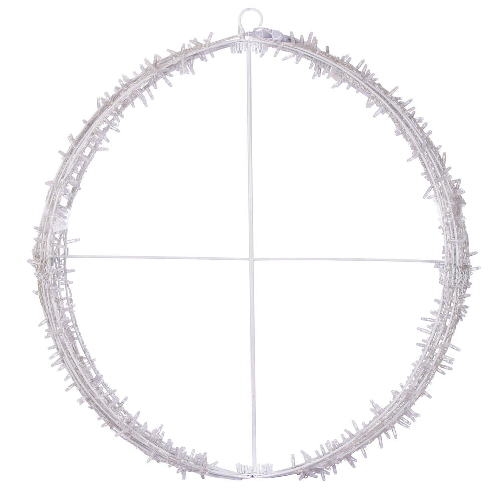 Vickerman Folding White Metal Sphere with RGB-Remote Controlled Low Voltage LED Lights