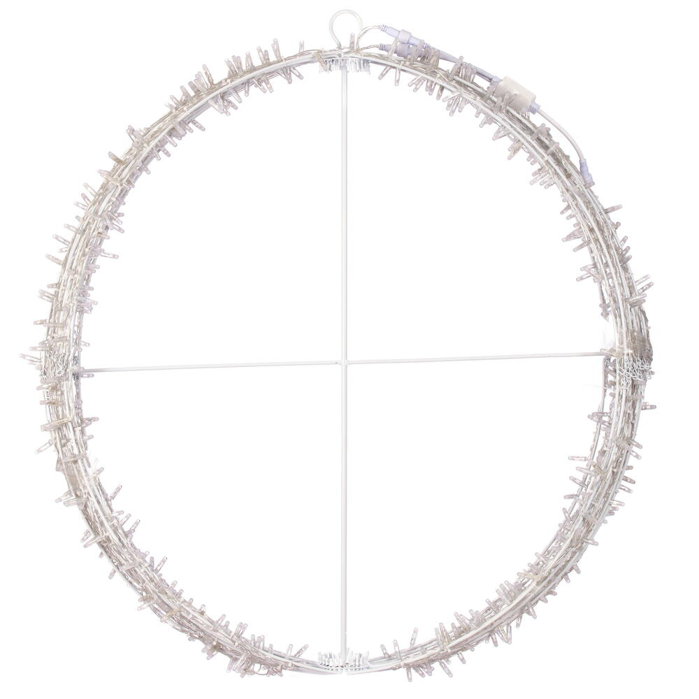 Vickerman Folding White Metal Sphere with RGB-Remote Controlled Low Voltage LED Lights